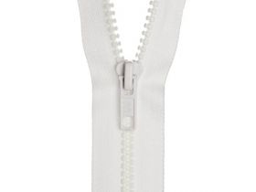 Great value Chunky Fashion Zip- Open End- 46cm (18 inch)- 101 WHITE available to order online New Zealand