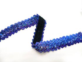Great value Stretch Sequin Trim- 4 Row- Marine Blue available to order online New Zealand