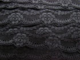 Great value Lotus Love Stretch Lace Trim- Black available to order online New Zealand