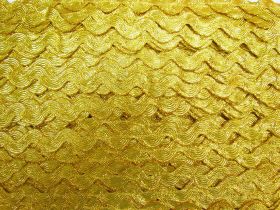 Great value 10mm Metallic Ric Rac- Bright Gold #629 available to order online New Zealand