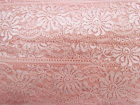 Great value 7cm Stretch Lace Trim- Peony Pink #635 available to order online New Zealand