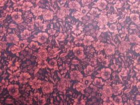 Great value Secret Garden Cotton- Coral Rose #6606 available to order online New Zealand