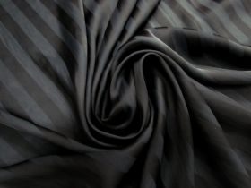 Great value Subtle Stripe Satin Chiffon- Black #3136 available to order online New Zealand