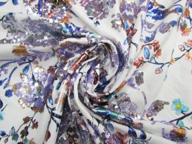 Great value Enchanted Floral Embroidered Sequin Polyester #7247 available to order online New Zealand