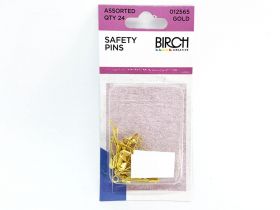 Great value Safety Pins- Gold- Assorted- Pack of 24 available to order online Australia