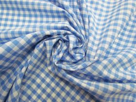 Great value 6mm Gingham Cotton- Sky Blue #5563 available to order online New Zealand