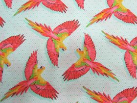 Great value Tula Pink Cotton- Daydreamer- Macaw Ya Later- Mango available to order online New Zealand
