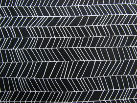 Great value Monochrome Cotton- Odd Stripe- White on Black DV3665 available to order online New Zealand