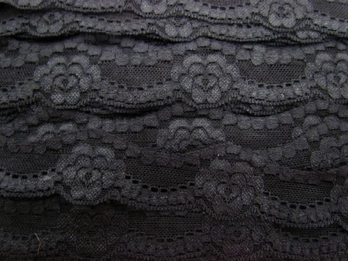 Great value Lotus Love Stretch Lace Trim- Black available to order online New Zealand