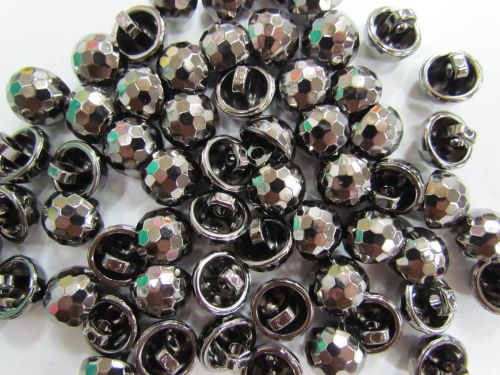 Great value Crystal Look Fashion Button- Platinum #FB109 available to order online New Zealand