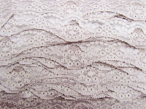 Great value 40mm Wave Edge Stretch Floral Lace Trim- Dusty Rose #279 available to order online New Zealand