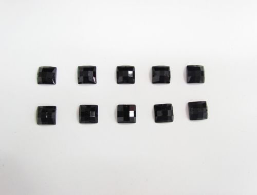 Great value Sew On Rhinestones- 12mm Square- Black RW303- Pack of 10 available to order online New Zealand