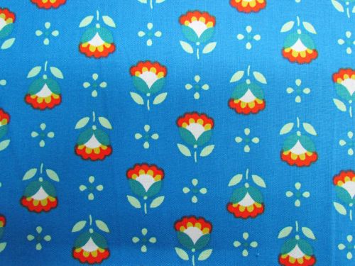 Great value Cheerful Tulip Cotton- Blue #PW1091 available to order online New Zealand