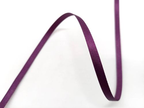 Great value Double Sided Satin Ribbon- 5mm- 49 PLUM available to order online New Zealand
