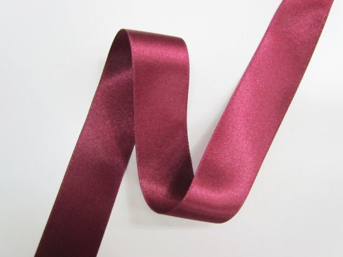 Great value Double Sided Satin Ribbon- 25mm- 405 BURGUNDY available to order online New Zealand