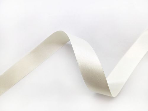 Great value Double Sided Satin Ribbon- 25mm- 419 BRIDAL WHITE available to order online New Zealand