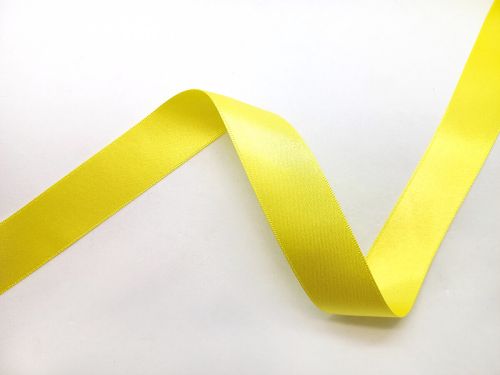 Great value Double Sided Satin Ribbon- 25mm- 5 LEMON available to order online New Zealand