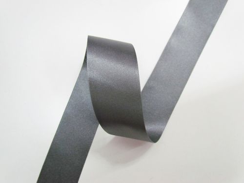 Great value Double Sided Satin Ribbon- 25mm- 669 SMOKE GREY available to order online New Zealand
