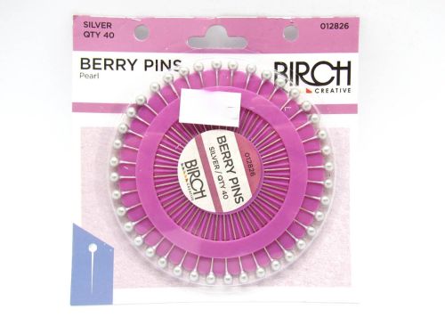 Great value Berry Pins- Silver Pearl- Pack of 40 available to order online New Zealand