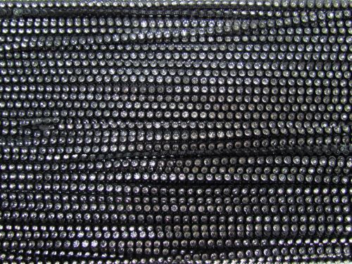 Great value 5mm Diamante Chain Trim- Black/Silver #842 available to order online New Zealand