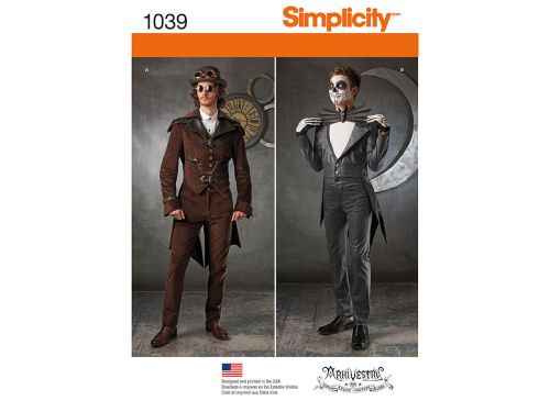 Great value *Seconds* Simplicity Pattern S1039 Men's Cosplay Costumes- Size BB (46-48-50-52) available to order online New Zealand