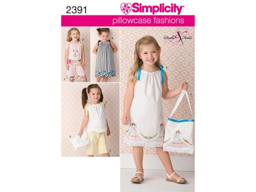 Great value *Seconds* Simplicity Pattern S2391 Child's vintage pillow case fashion- Size A (3-4-5-6-7-8) available to order online New Zealand