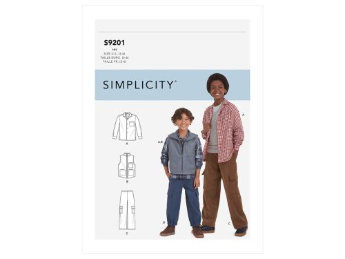 Great value *Seconds* Simplicity Pattern S9201 CHILD & BOY SPORTSWEAR- Size HH (3-4-5-6) available to order online New Zealand