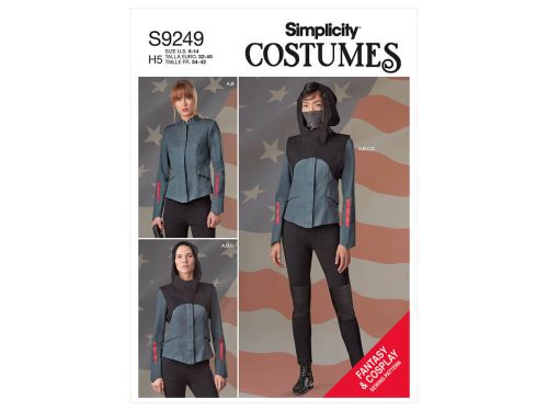 Great value *Seconds* Simplicity Pattern S9249 MISSES' COSTUME- Size H5 (6-8-10-12-14) available to order online New Zealand