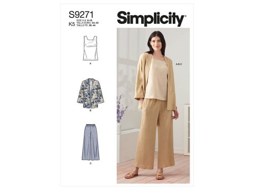 Great value *Seconds* Simplicity Pattern S9271 MISSES JACKET, TOP, PANT- Size K5 (8-10-12-14-16) available to order online New Zealand