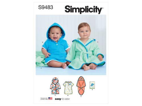 Great value *Seconds* Simplicity Pattern S9483 BABIES' BATH SET- Size A (XXS-XS-S-M-L) available to order online New Zealand