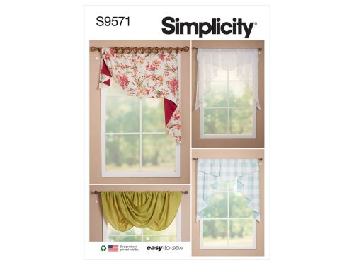 Great value *Seconds* Simplicity Pattern S9571 Valances and Swags- Size OS (One Size Only) available to order online New Zealand