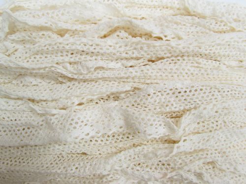 Great value 45mm Cotton Stretch Net Lace Trim- White #927 available to order online New Zealand