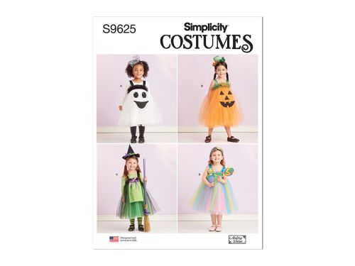 Great value *Seconds* Simplicity Pattern S9625 Toddlers' Tulle Costumes by Andrea Schewe Designs- Size A (1/2-1-2-3-4) available to order online New Zealand