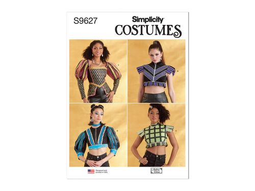 Great value *Seconds* Simplicity Pattern S9627 Misses' Costume Tops by Andrea Schewe Designs- Size H5 (6-8-10-12-14) available to order online New Zealand