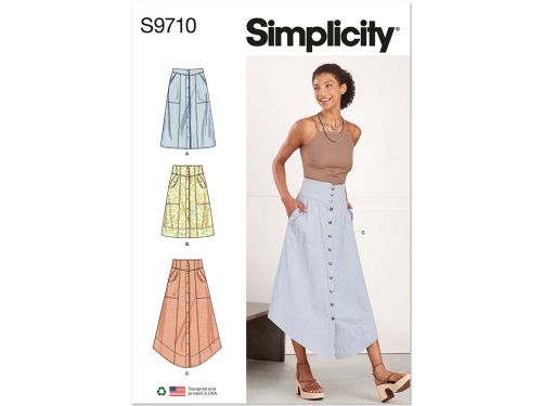 Great value *Seconds* Simplicity Pattern S9710 Misses' Skirts- Size K5 (8-10-12-14-16) available to order online New Zealand