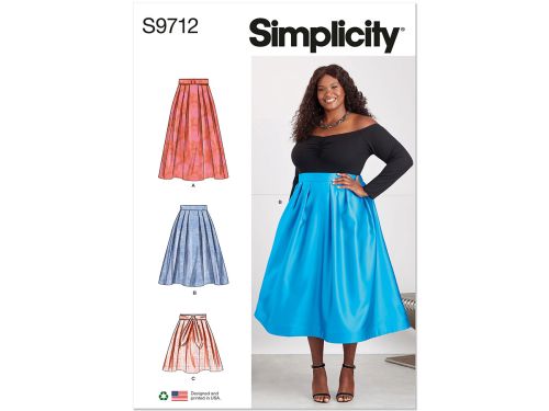 Great value *Seconds* Simplicity Pattern S9712 Women's Skirts- Size W3 (30W-32W-34W-36W-38W) available to order online New Zealand