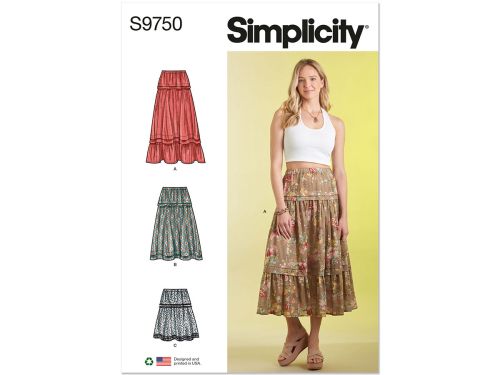 Great value *Seconds* Simplicity Pattern S9750 Misses' Skirt in Three Lengths- Size Y5 (18-20-22-24-26) available to order online New Zealand