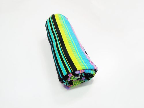 Great value 1m Mini Roll Remnant- All Of The Lights Stripe Spandex available to order online New Zealand