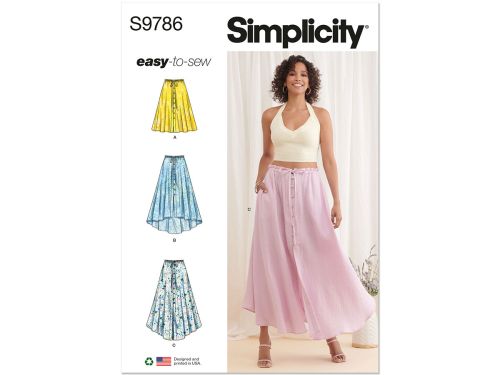 Great value *Seconds* Simplicity Pattern S9786 Misses' Skirt With Hemline Variations- Size D5 (4-6-8-10-12) available to order online New Zealand