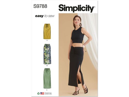 Great value *Seconds* Simplicity Pattern S9788 Misses' Knit Skirts In Two Lengths- Size A (10-12-14-16-18-20-22) available to order online New Zealand