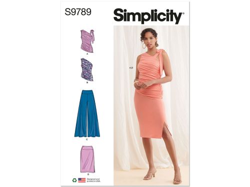 Great value *Seconds* Simplicity Pattern S9789 Misses Knit Tops, Pants And Skirt- Size P5 (12-14-16-18-20) available to order online New Zealand
