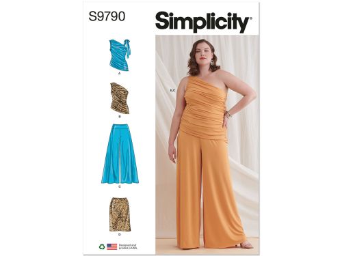 Great value *Seconds* Simplicity Pattern S9790 Women's Knit Tops, Pants And Skirt- Size W3 (30W-32W-34W-36W-38W) available to order online New Zealand