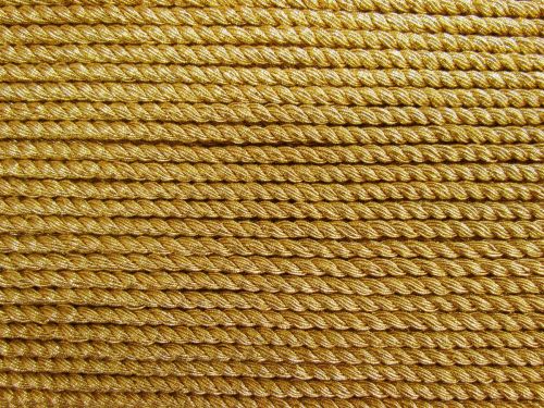 Great value 10.9m (12 yard) Roll of 5mm Metallic Twisted Cord Trim- Old Gold #T302 available to order online New Zealand