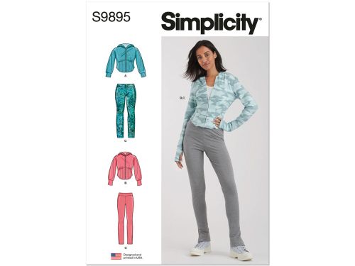 Great value *Seconds* Simplicity Pattern S9895 MISSES' AND WOMEN'S JACKET AND KNIT LEGGINGS- Size W3 (30W-32W-34W-36W-38W) available to order online New Zealand