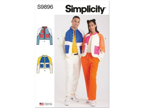 Great value *Seconds* Simplicity Pattern S9896 UNISEX JACKET IN TWO LENGTHS- Size A (XS-S-M-L-XL-XXL) available to order online New Zealand