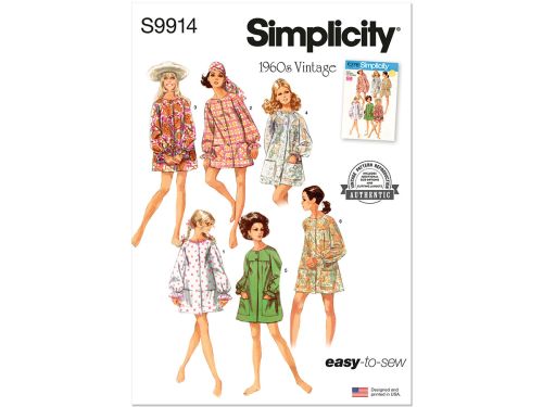 Great value *Seconds* Simplicity Pattern S9914 MISSES' BEACH COVER-UP AND ROBE- Size A (S-M-L) available to order online New Zealand