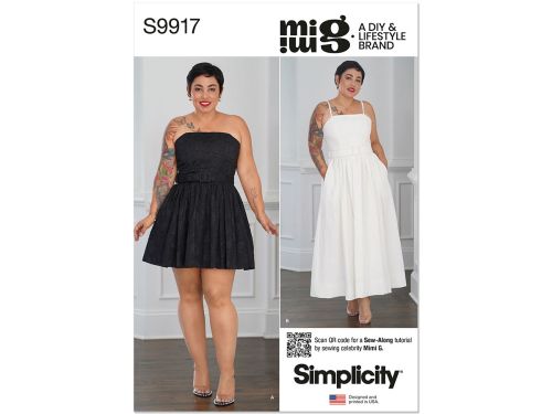 Great value *Seconds* Simplicity Pattern S9917 MISSES' DRESSES AND BELT- Size K5 (8-10-12-14-16) available to order online New Zealand