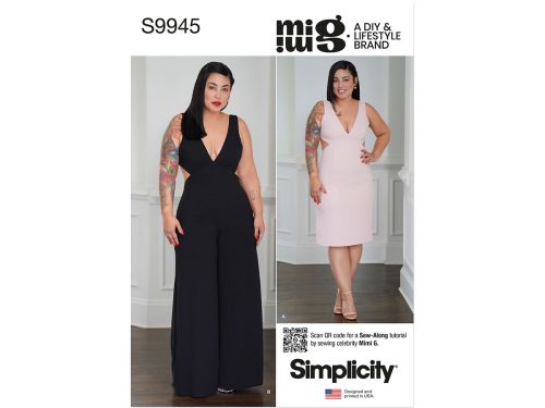 Great value *Seconds* Simplicity Pattern S9945 MISSES' DRESS AND JUMPSUIT- Size K5 (8-10-12-14-16) available to order online New Zealand