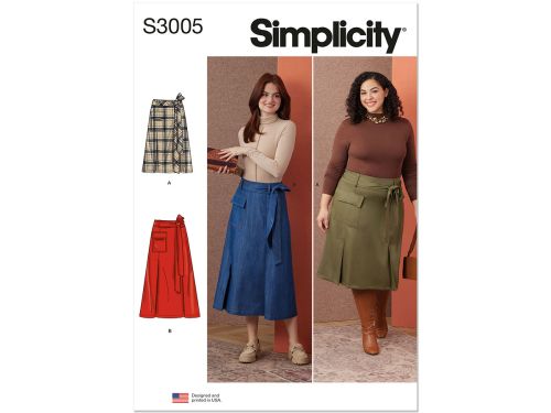 Great value *Seconds* Simplicity Pattern S3005 MISS/PLUS SKIRT / PANTS- Size W2 (20W-22W-24W-26W-28W) available to order online New Zealand