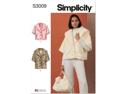 Great value *Seconds* Simplicity Pattern S3009 MISSES JACKET / COAT- Size H5 (6-8-10-12-14) available to order online New Zealand